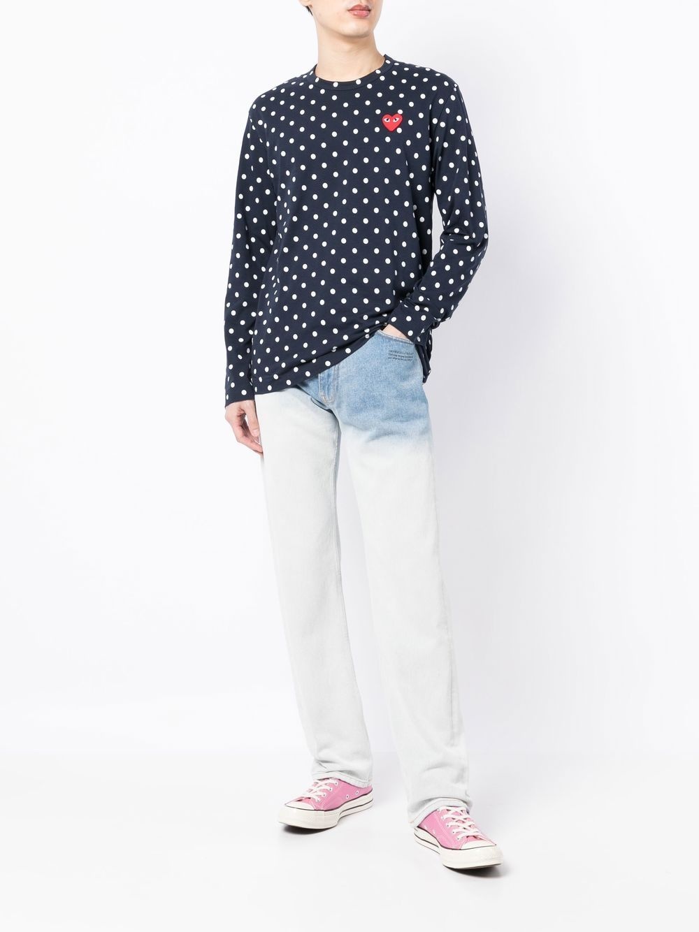 POLKA-DOT LONG-SLEEVE T-SHIRT - 2