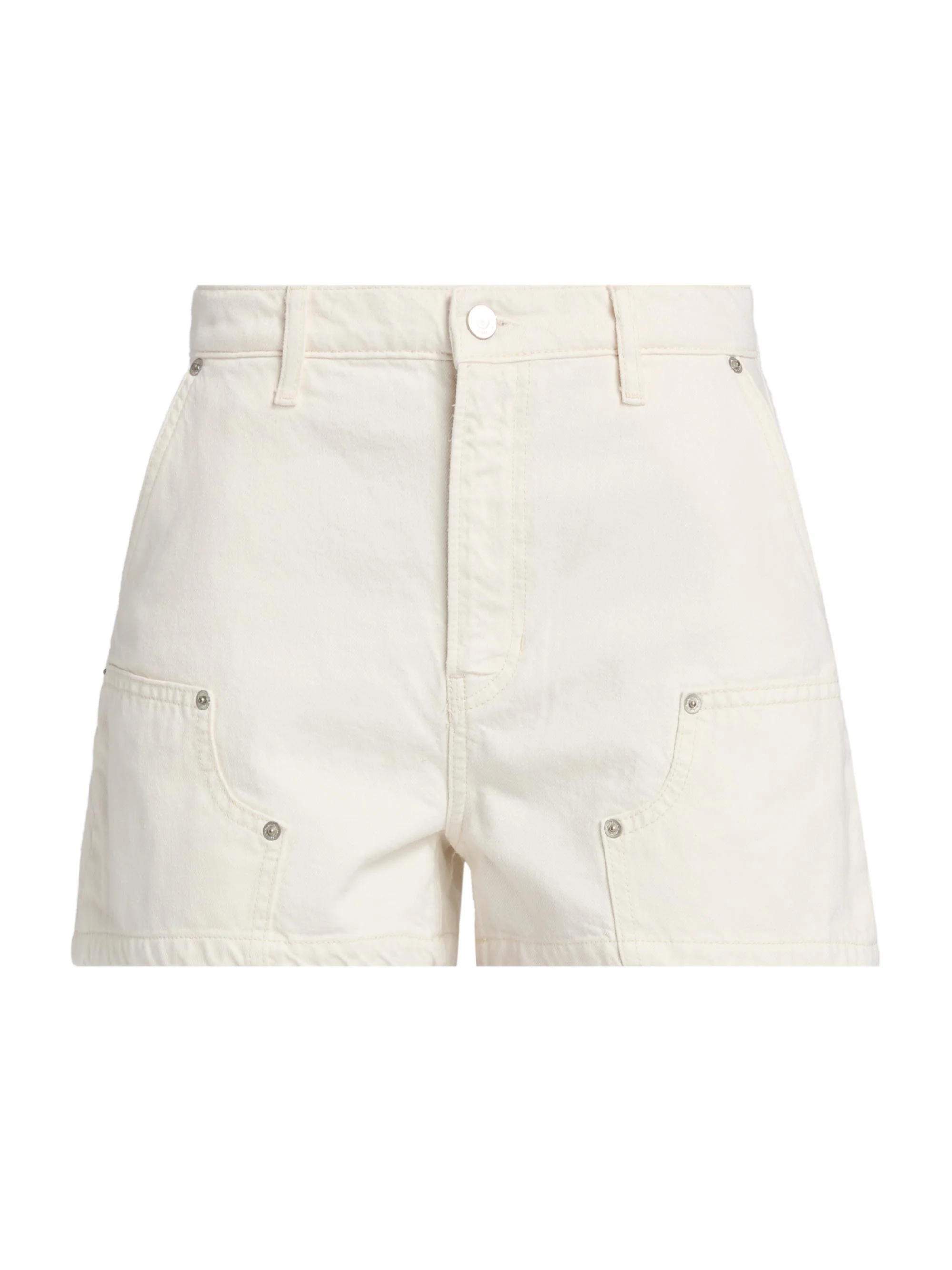 Women's Blake High-Rise Utility Denim Shorts - Fior Di Latte - 1