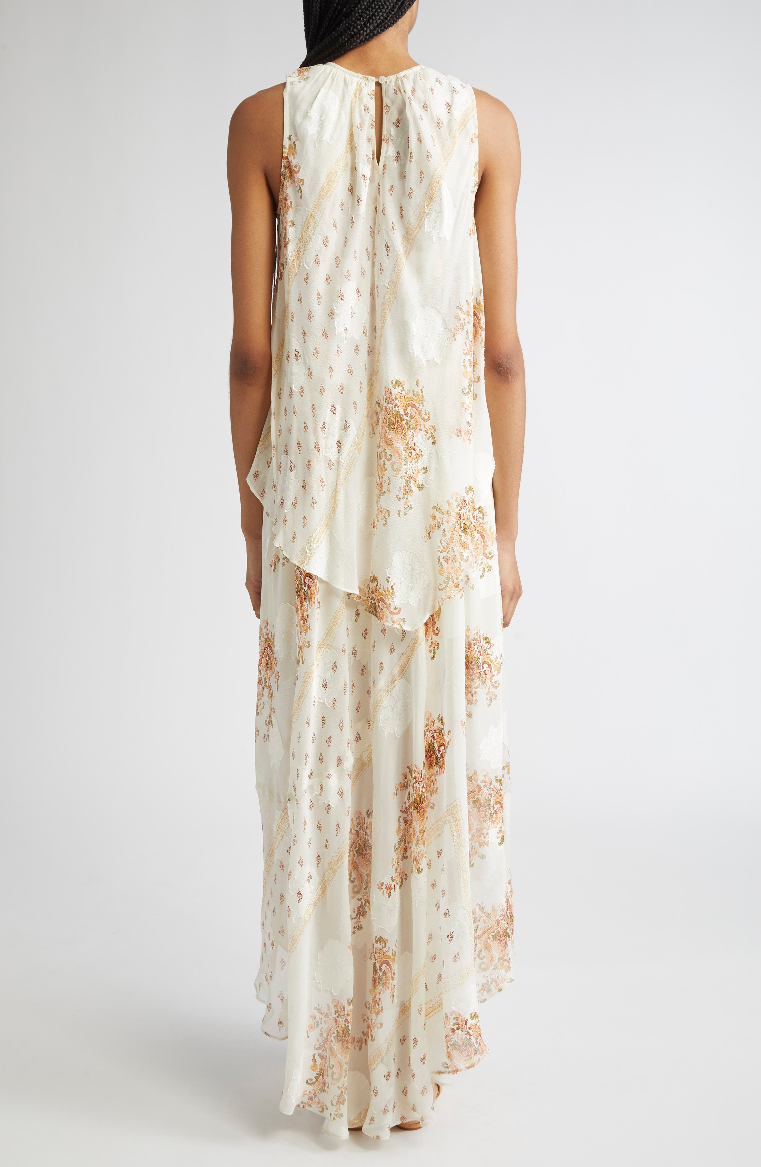 Ulla Johnson Caprice Floral Layered Silk Blend Dress in Alabaster at Nordstrom - 2