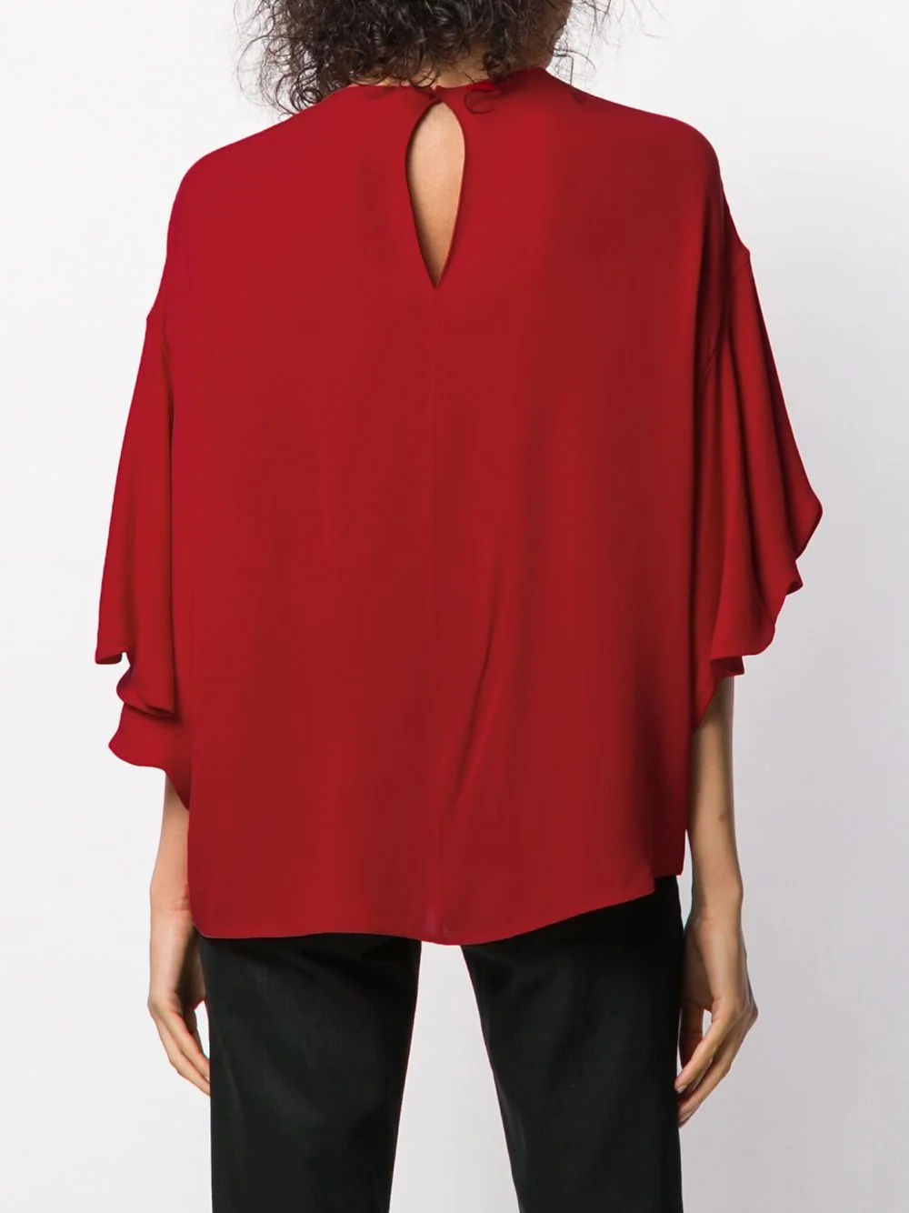 frilled tulip-sleeve blouse - 4