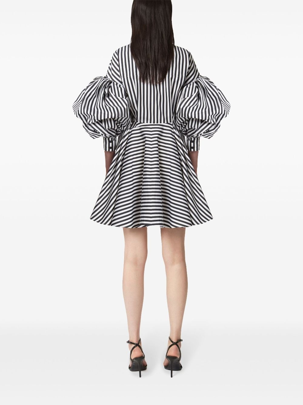 stripe-pattern mini dress - 4
