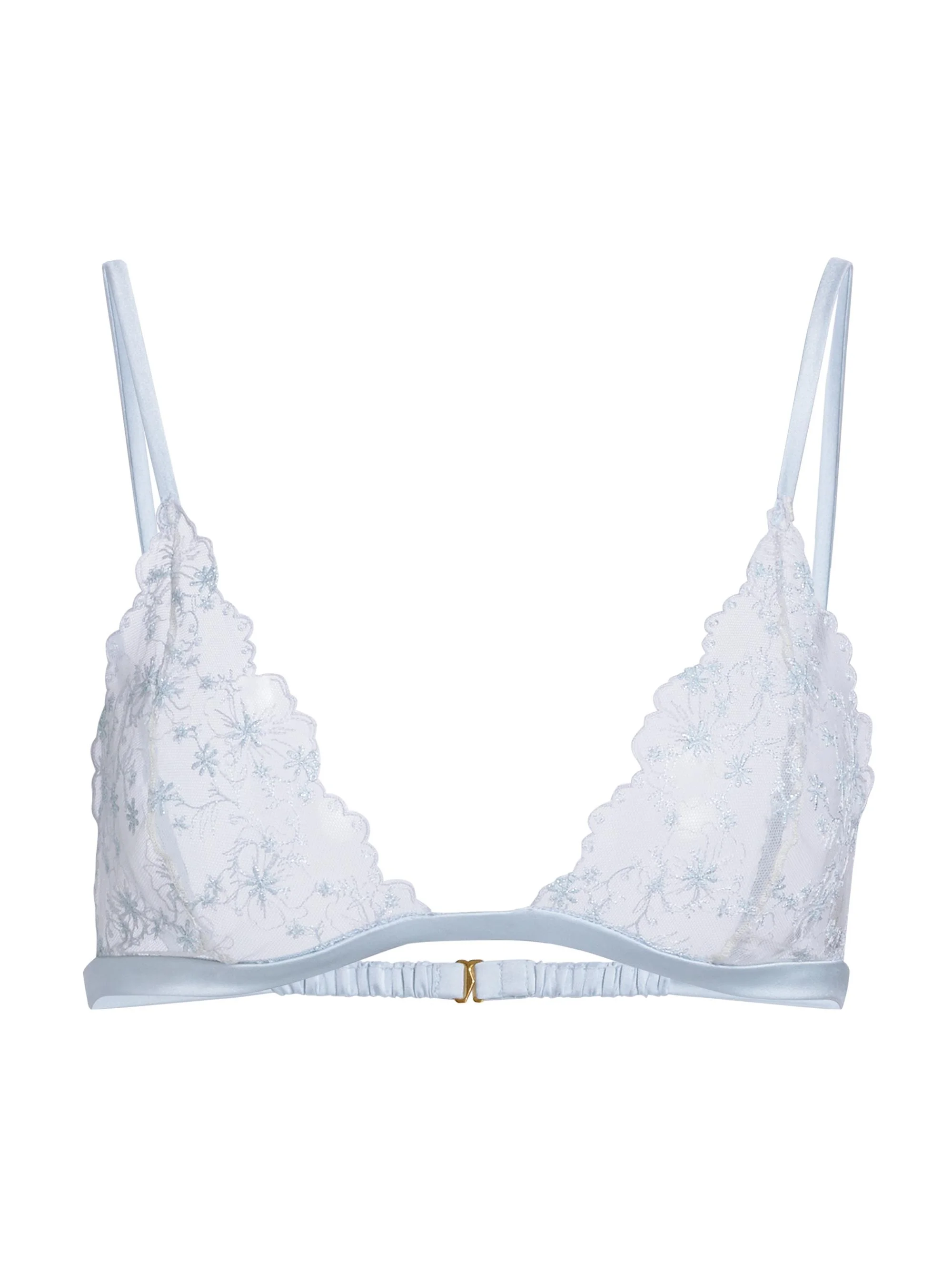 Women's Mathilde Embroidered Soft Triangle Bra - Grigio Perla - 1