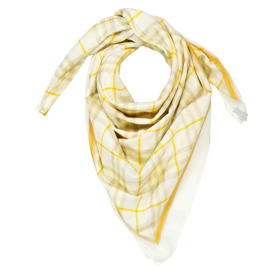 Burberry Check Pattern Cotton Scarf - 5