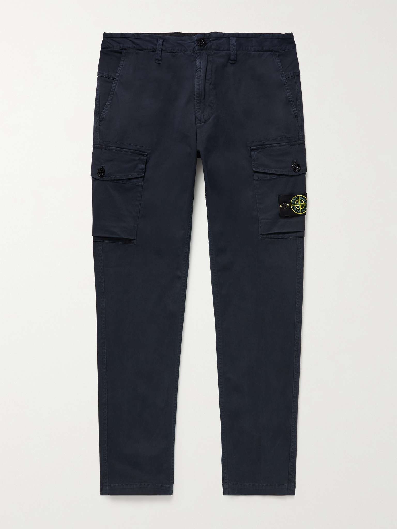 Skinny-Fit Logo-Appliquéd Cotton-Blend Twill Cargo Trousers - 1