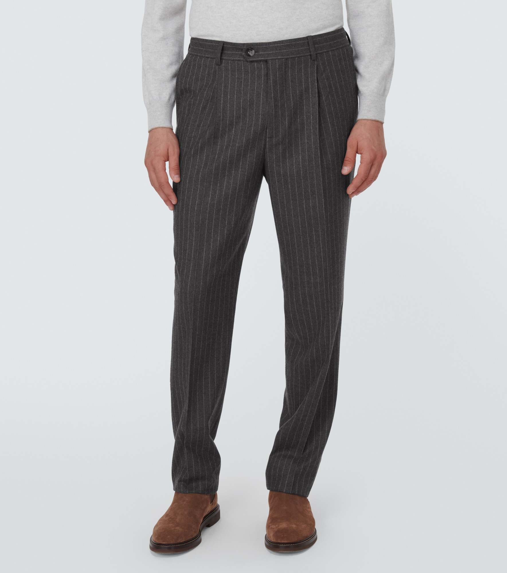 Striped virgin wool suit - 6