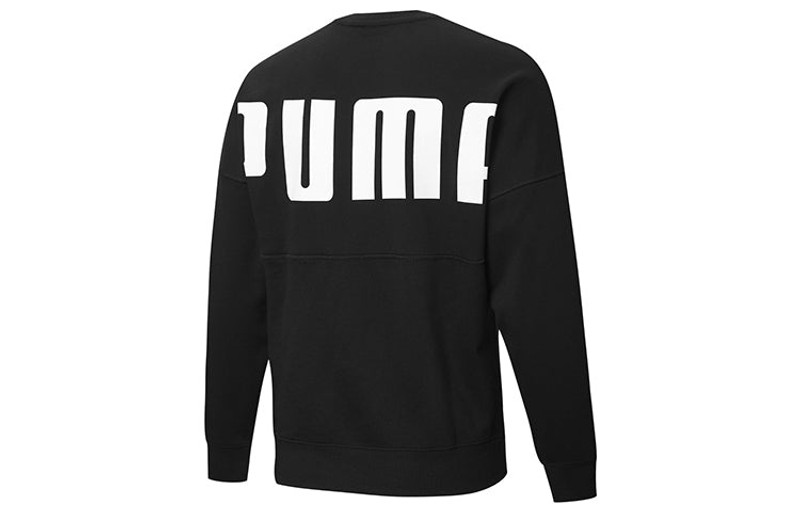 PUMA PUMA Unisex Printing Round-Neck Sweatshirt Black 530692-01 outlook