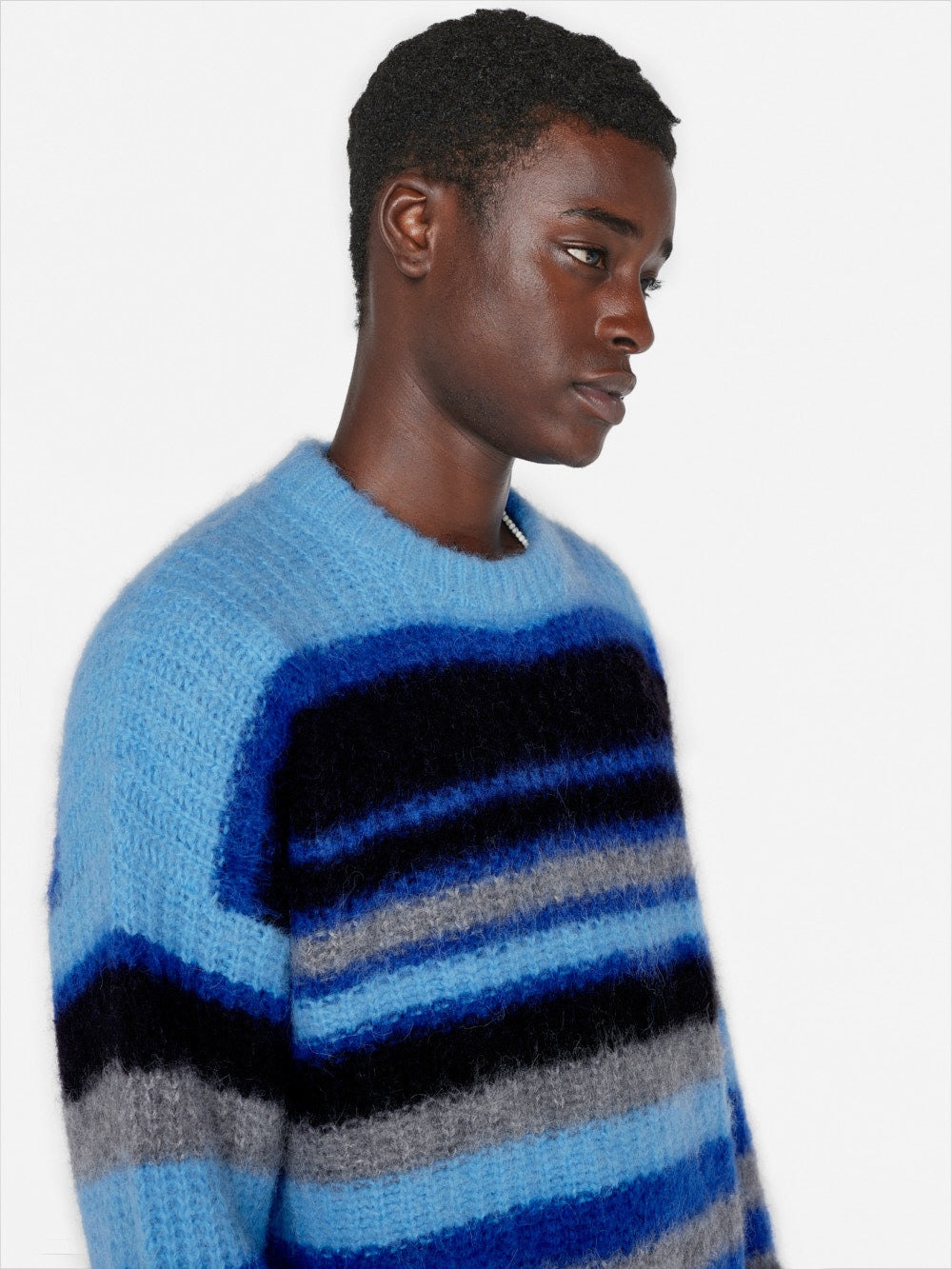 Alpaca Sweater in Sky Blue Multi - 5