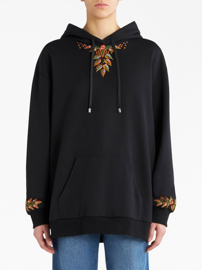 Etro embroidered cotton hoodie outlook
