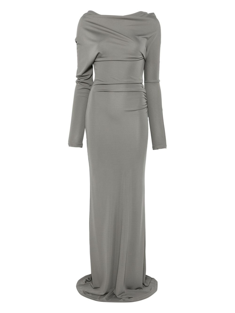 one-shoulder draped 맥시 드레스 1