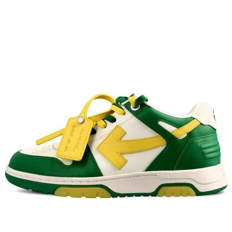 Off-White Out Of Office Low-Top Sneaker 'Green Yellow White' OMIA189S23LEA0045518 - 1