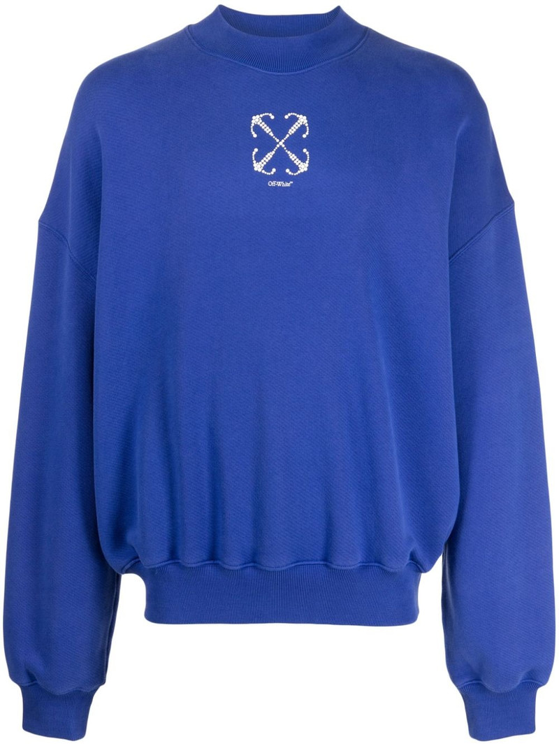 Arrows beaded cotton sweatshirt 1