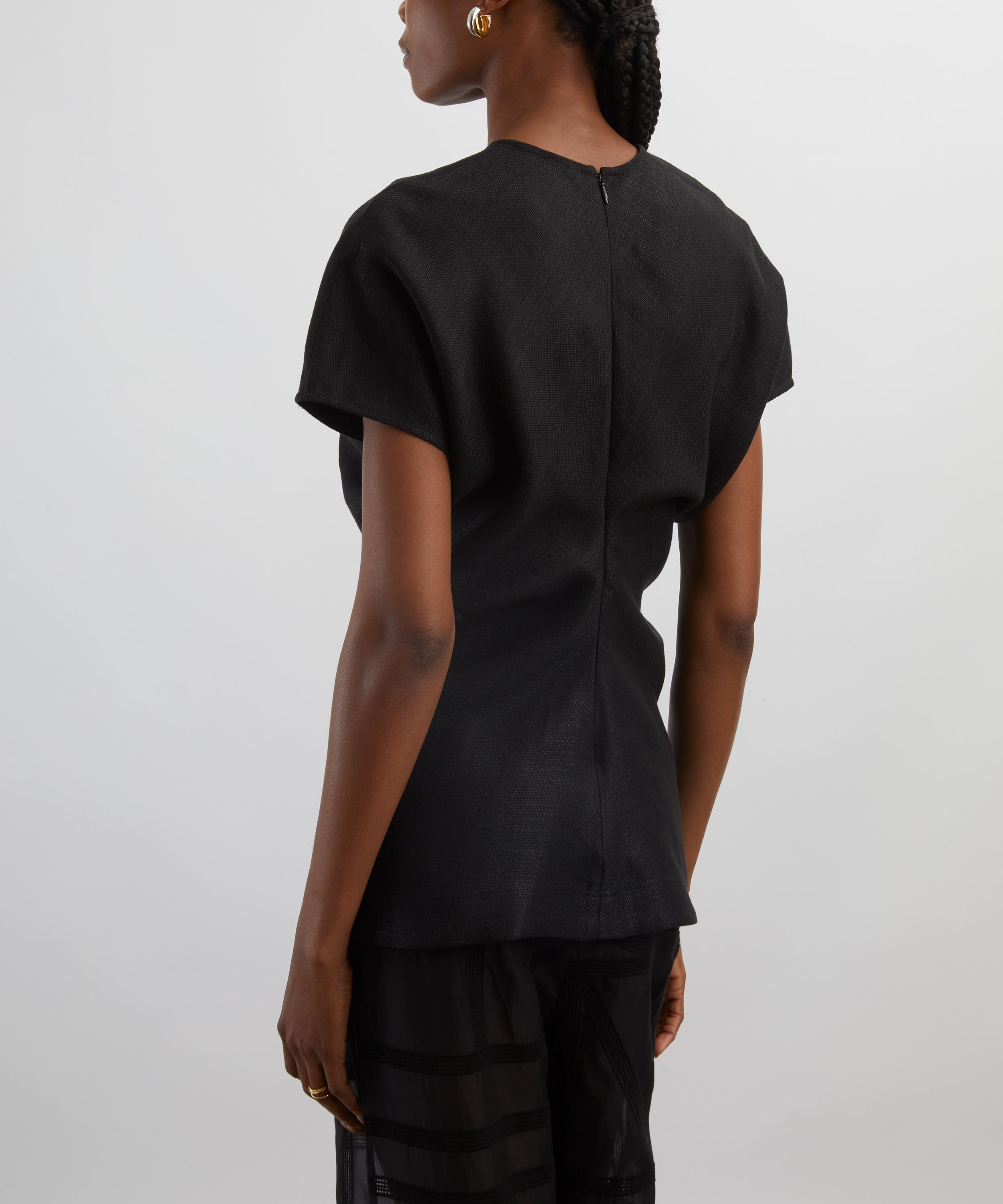 Slouch Waist Basketweave Top - 4