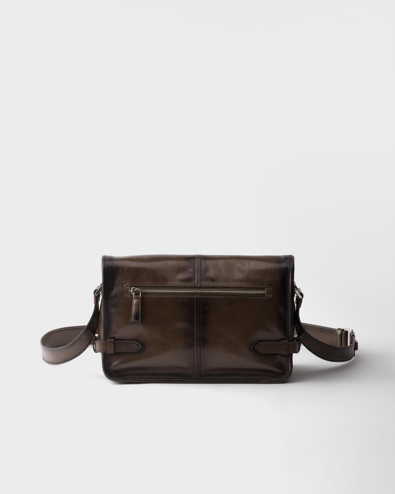Antiqued leather shoulder bag 4