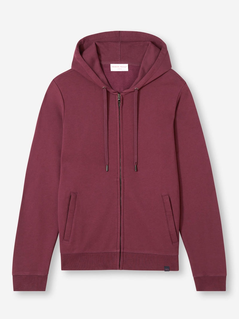 Men's Hoodie Quinn Cotton Modal Burgundy - 1
