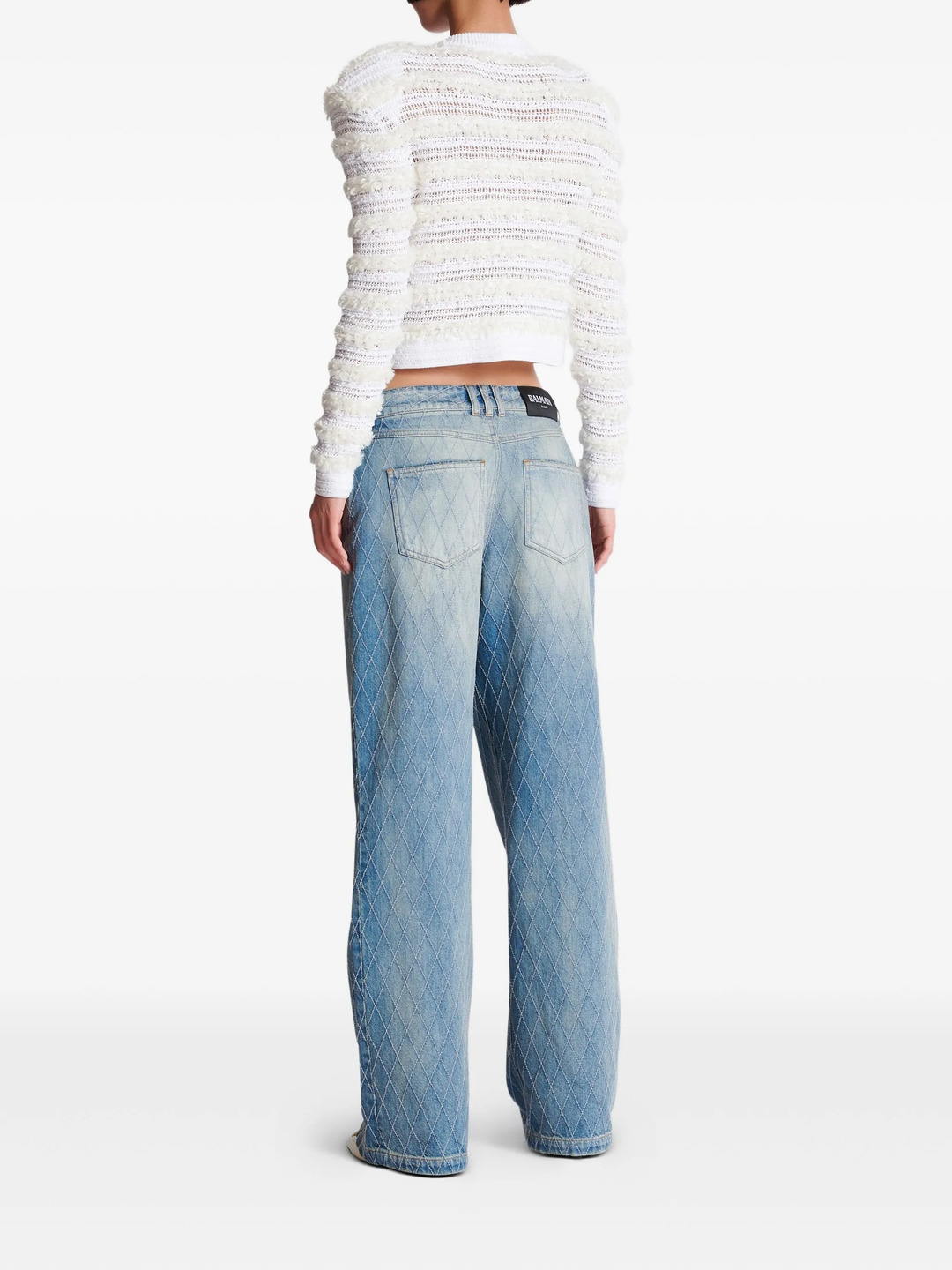 Quilted Straight Light Jeans - 4