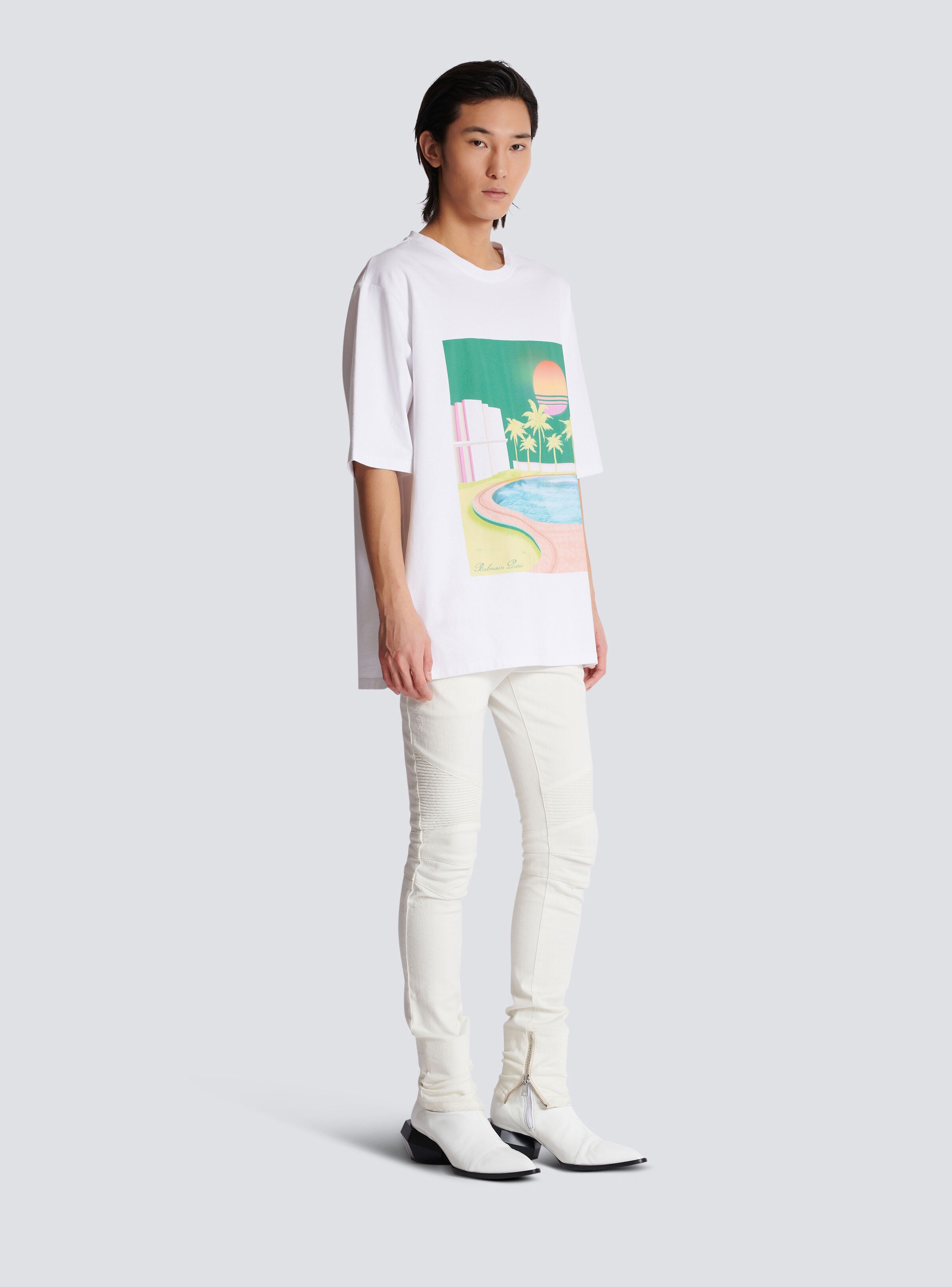 Loose Balmain Postcard printed T-shirt - 3