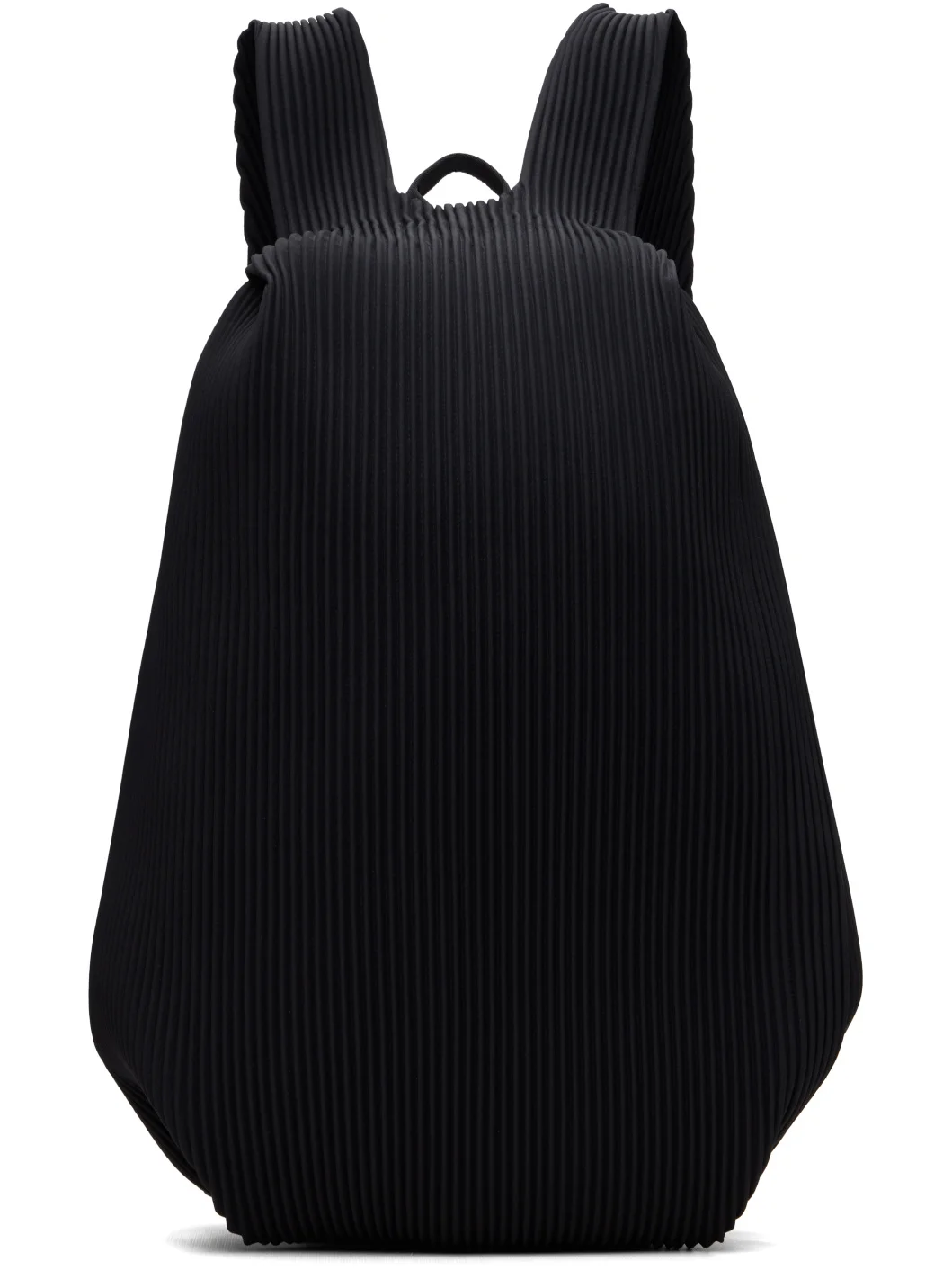 Black Pleats Backpack - 1