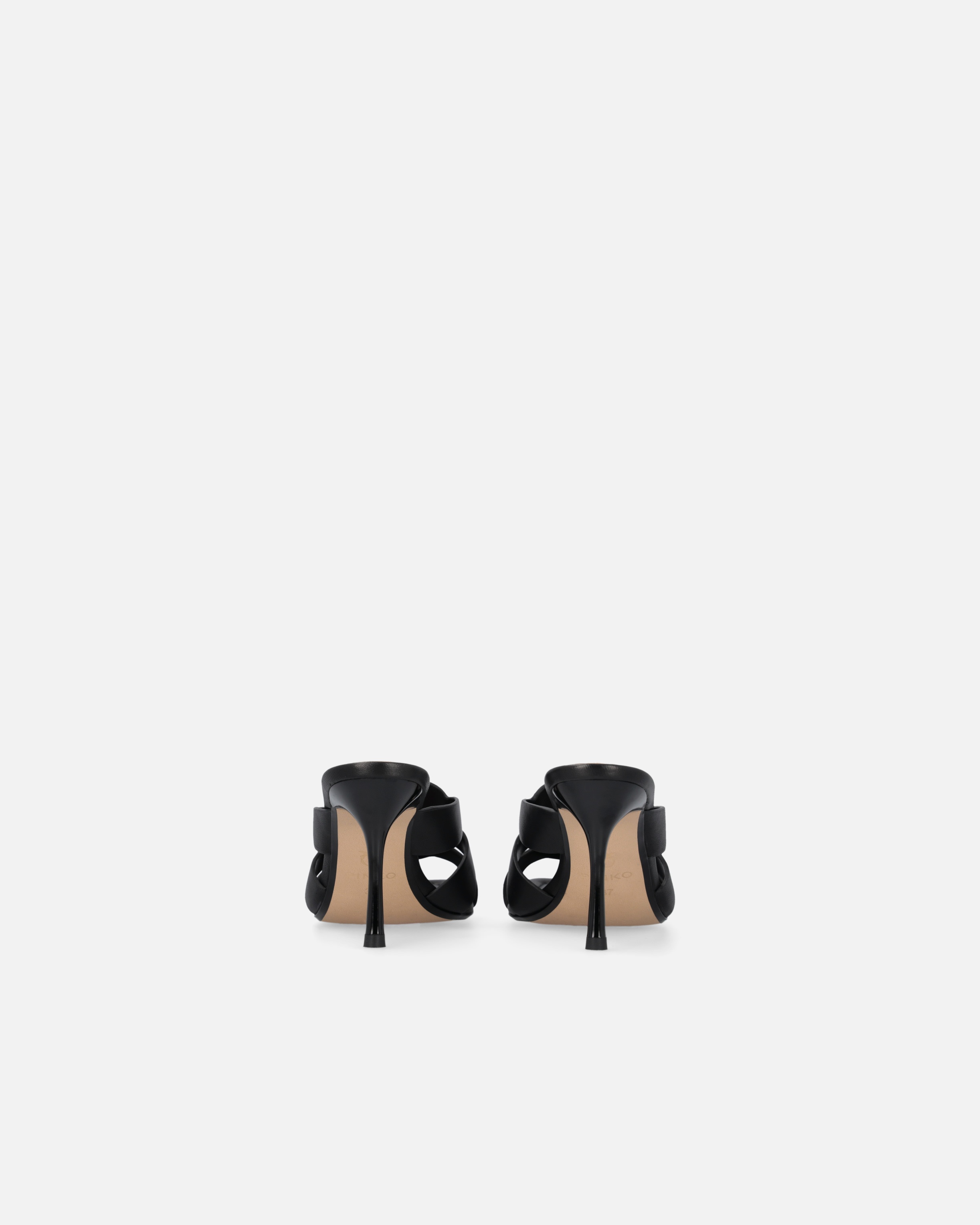 NAPPA LEATHER SANDALS WITH HEEL AND BIRD DETAIL - 8