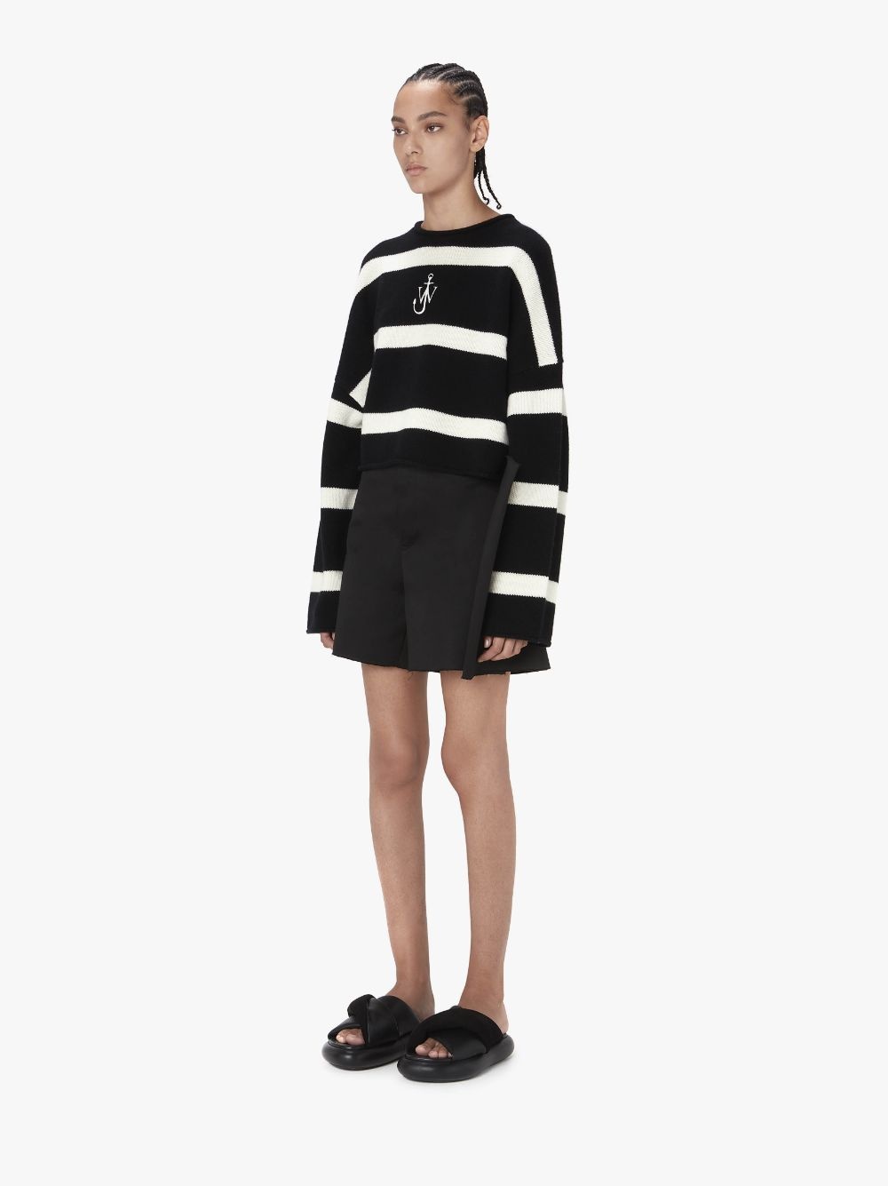 CROPPED JUMPER WITH ANCHOR LOGO EMBROIDERY - 4