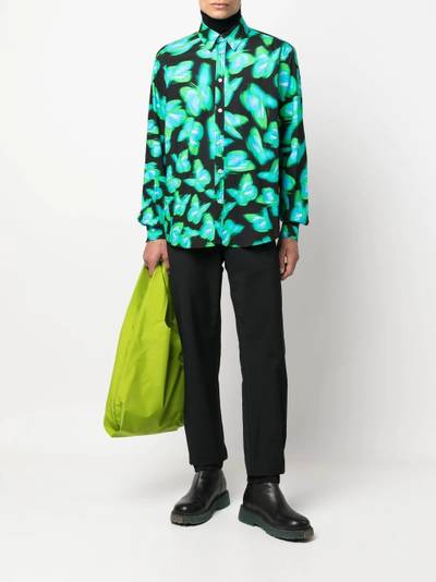 MSGM butterfly print shirt outlook