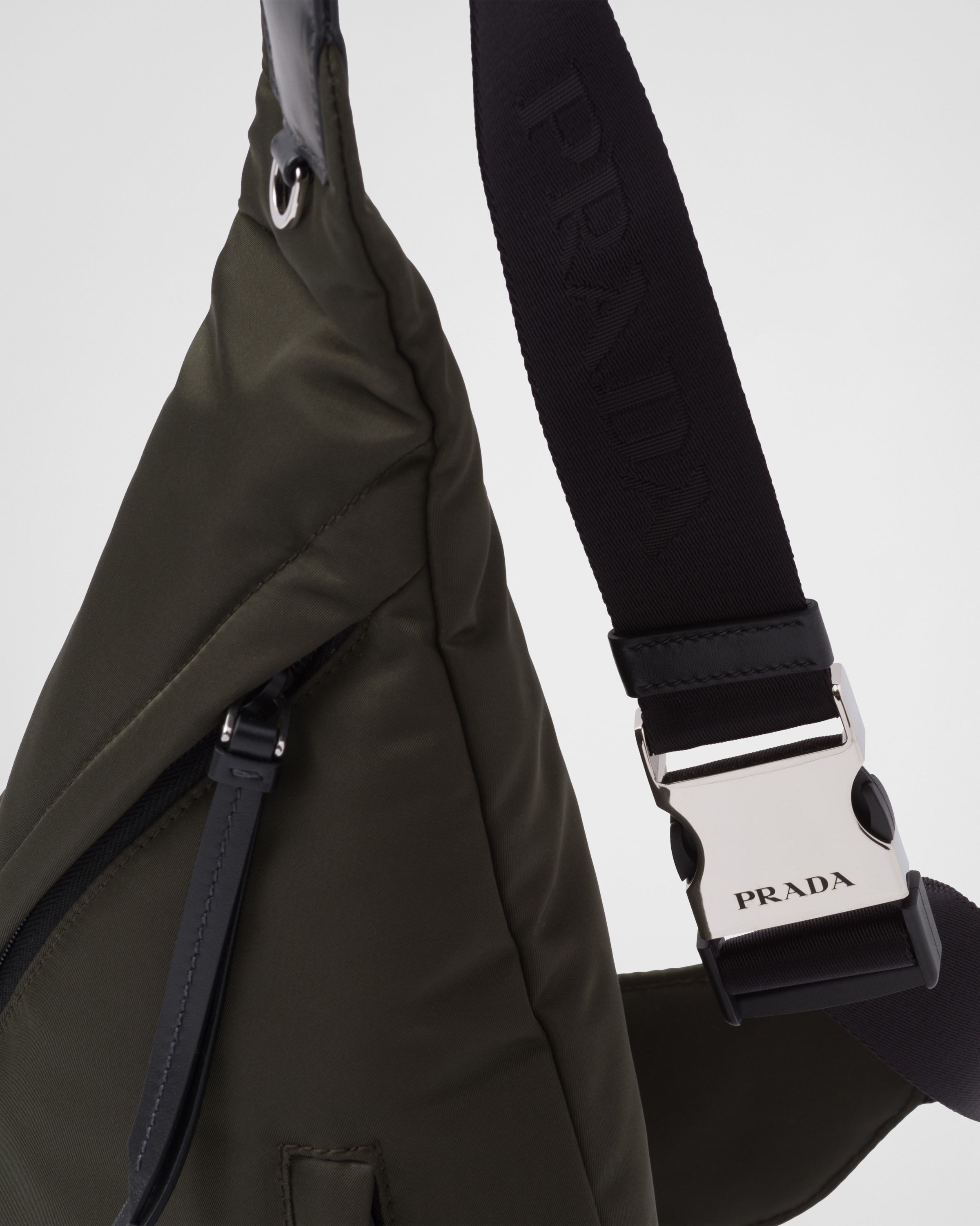 Re-Nylon and leather backpack - 6