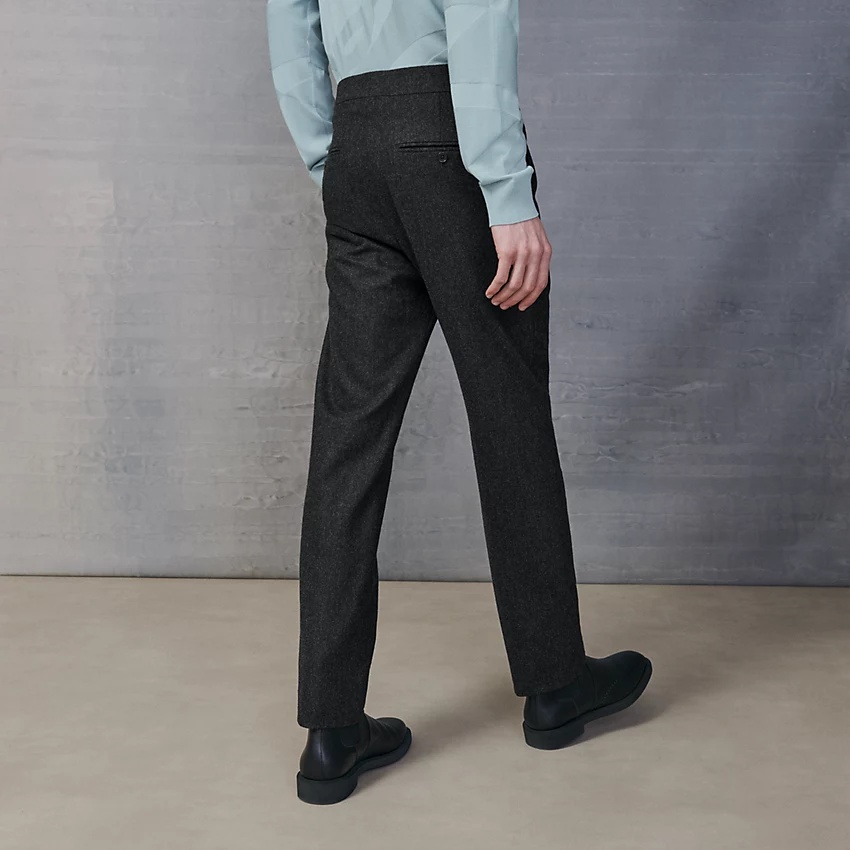 Saint Germain fitted pants with leather detail - 2