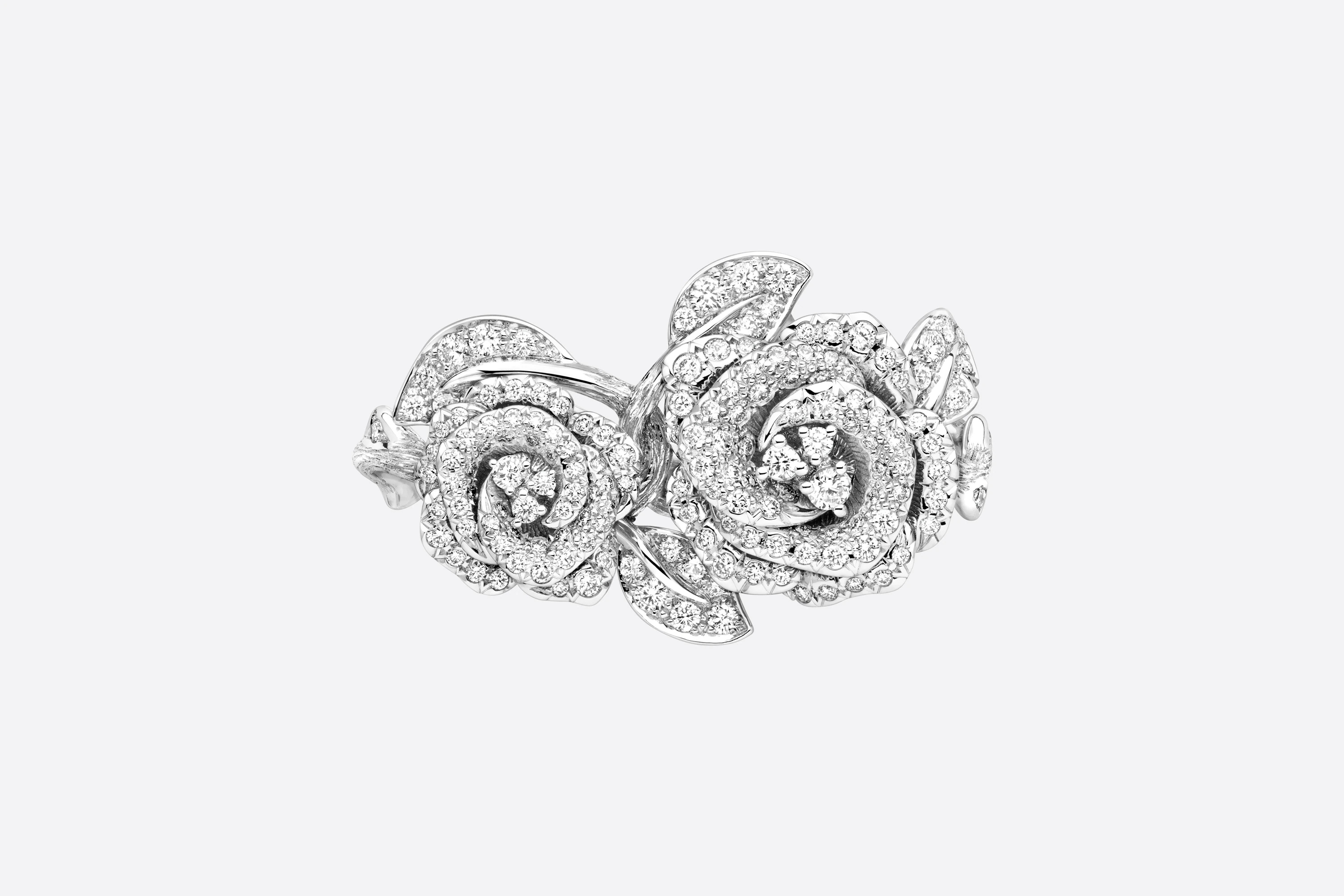 Large Rose Dior Bagatelle Double Ring - 1