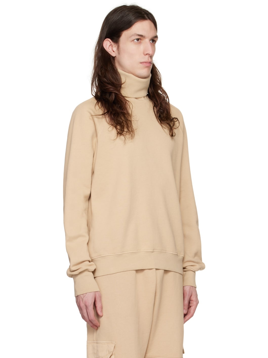 Beige Raglan Turtleneck - 2