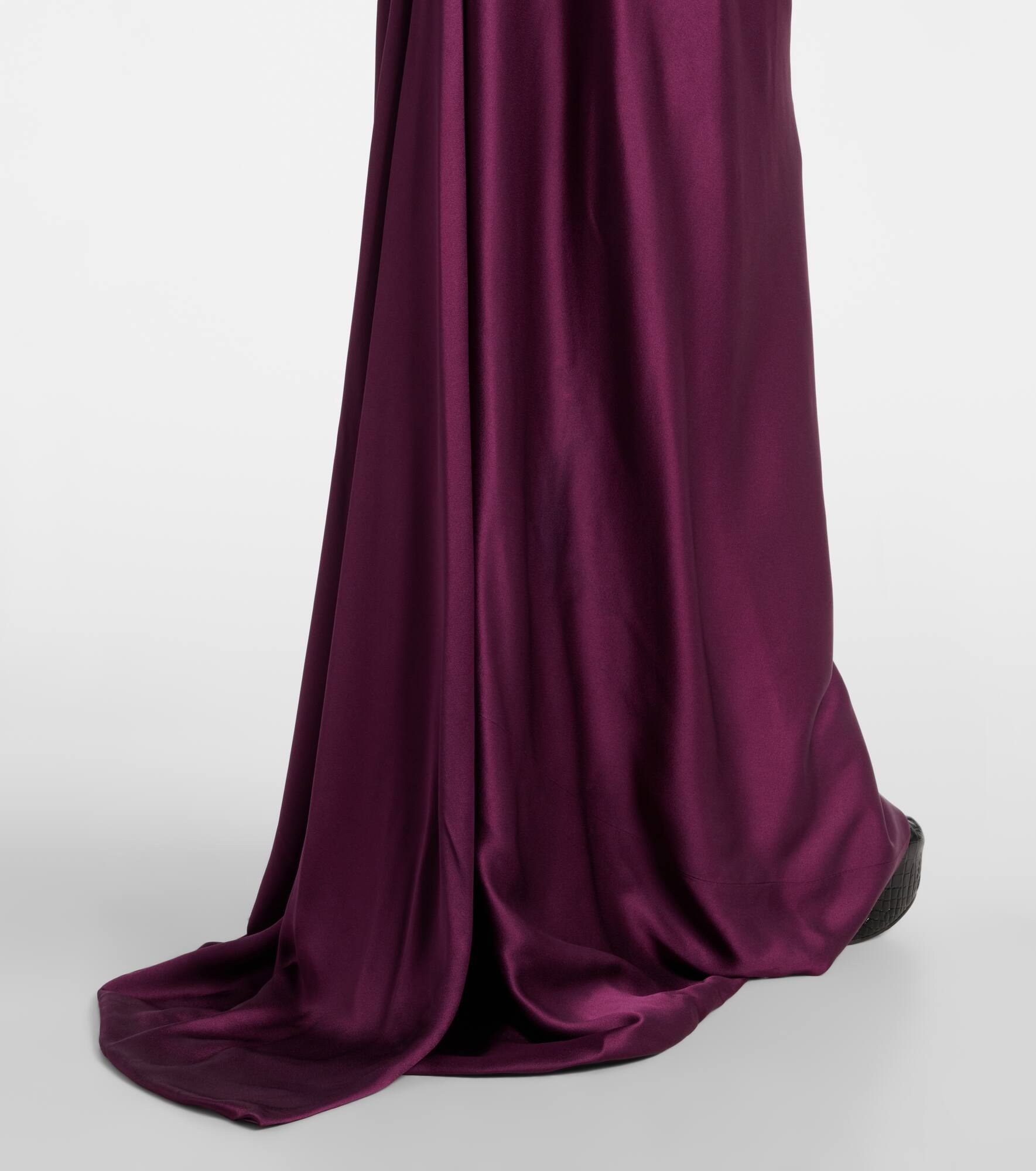 Galaxy draped crêpe satin bustier gown - 6