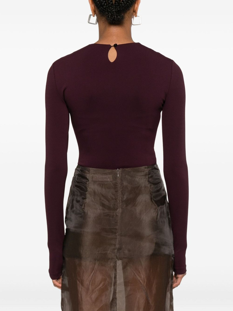 draped-neckline bodysuit 4