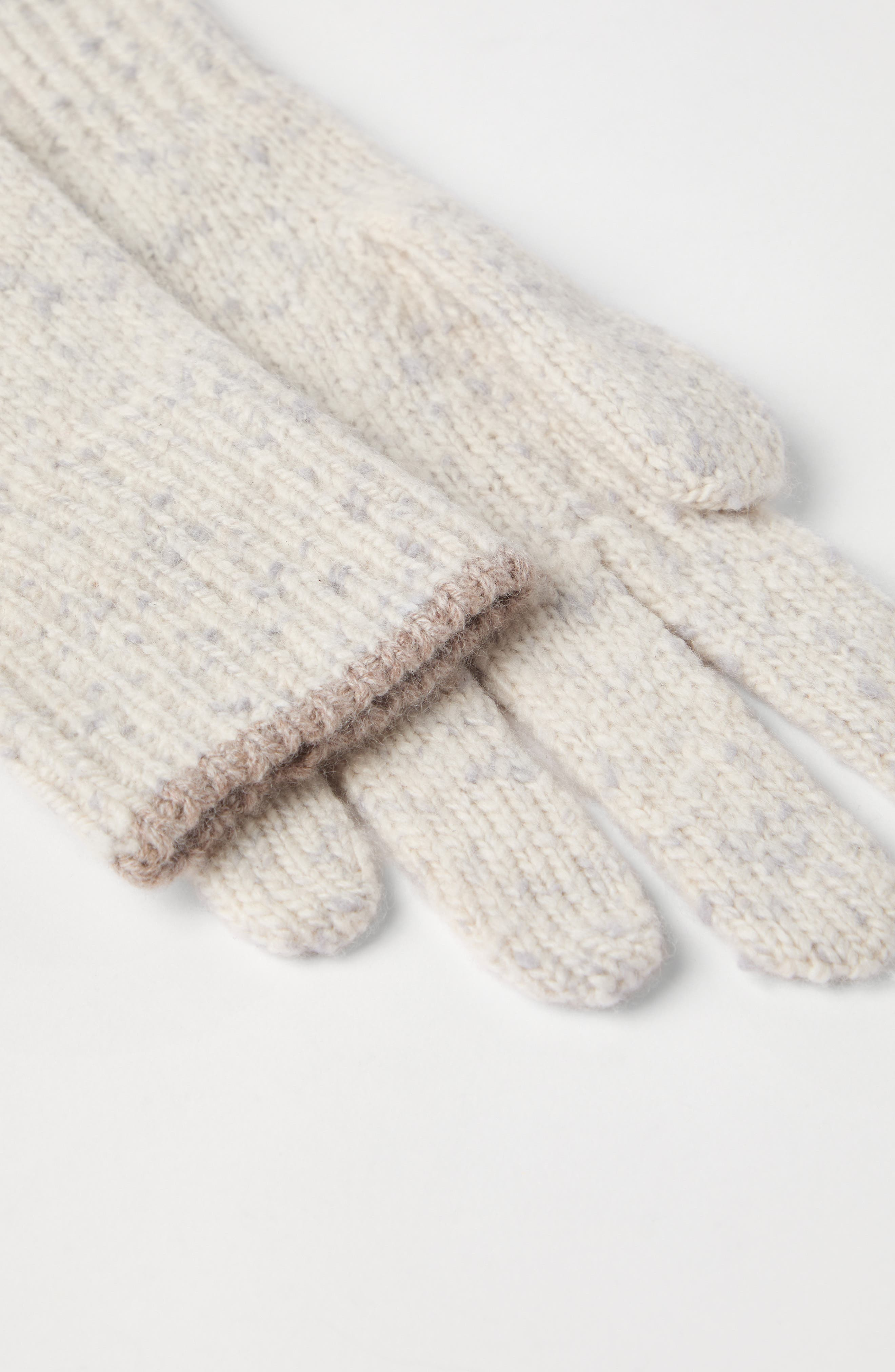 Brunello Cucinelli Knit gloves in Pearl at Nordstrom - 3