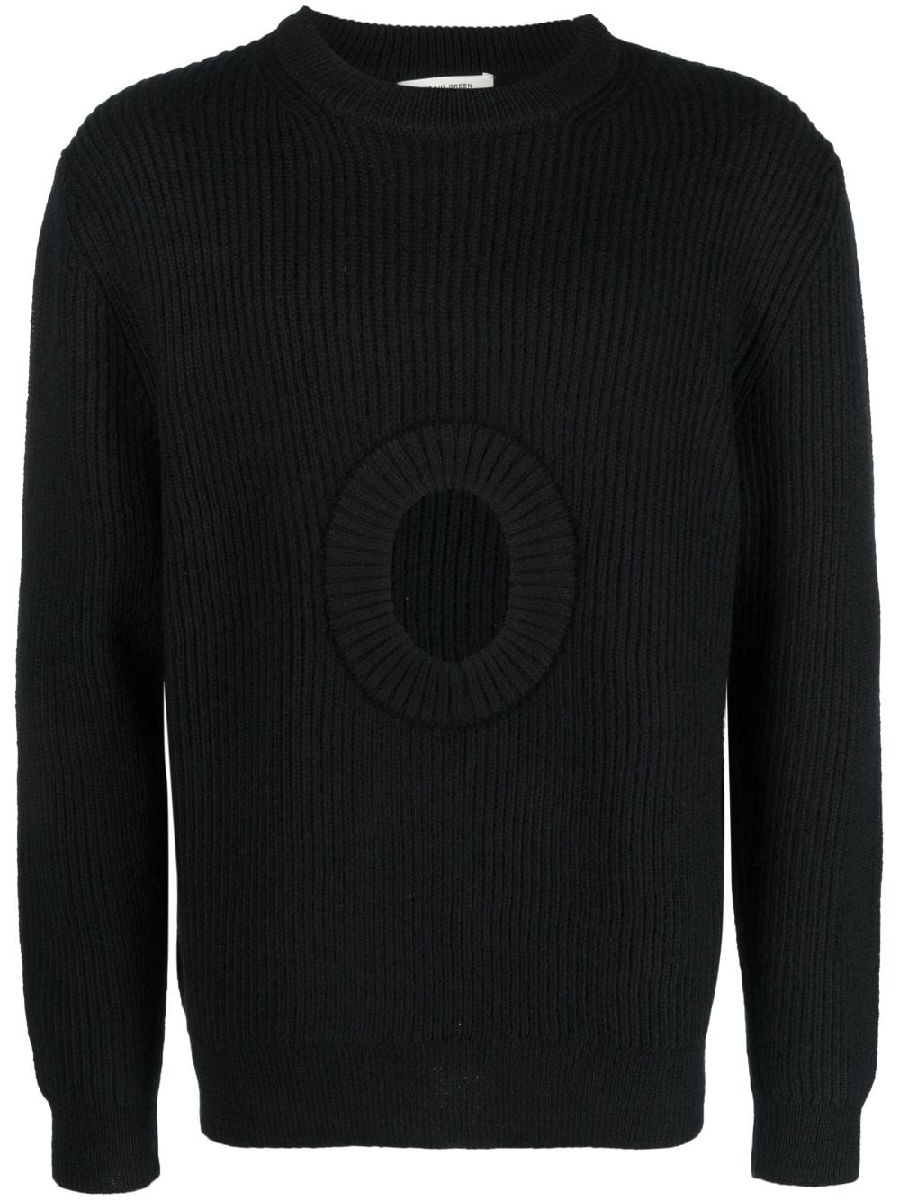CH Hole ribbed-knit sweatshirt - 1