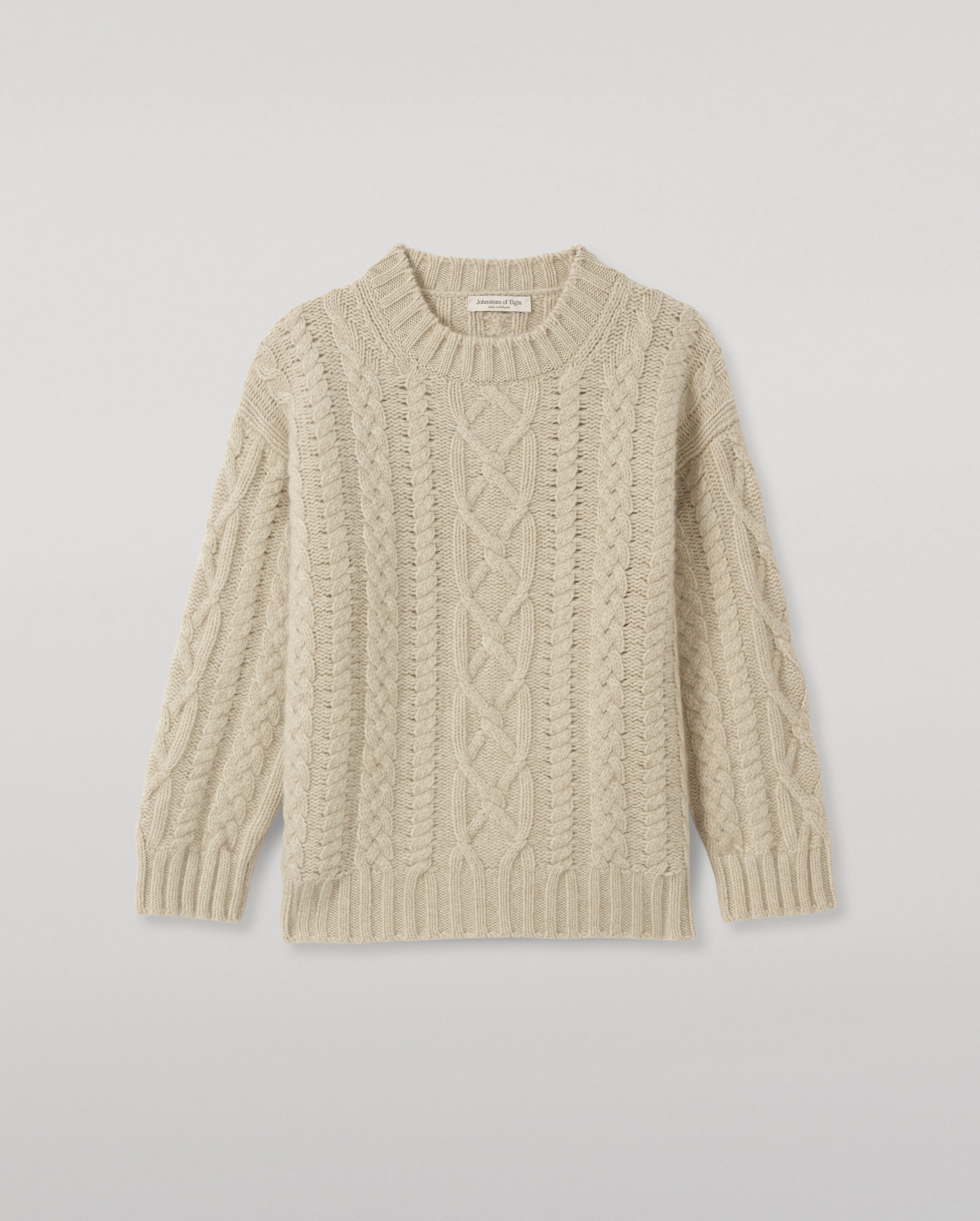 Mabel Natural Aran Cable Jumper - 1