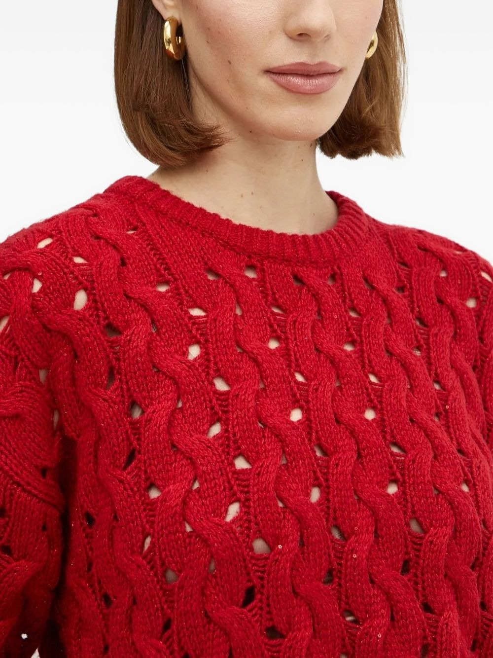 cable-knit jumper - 3