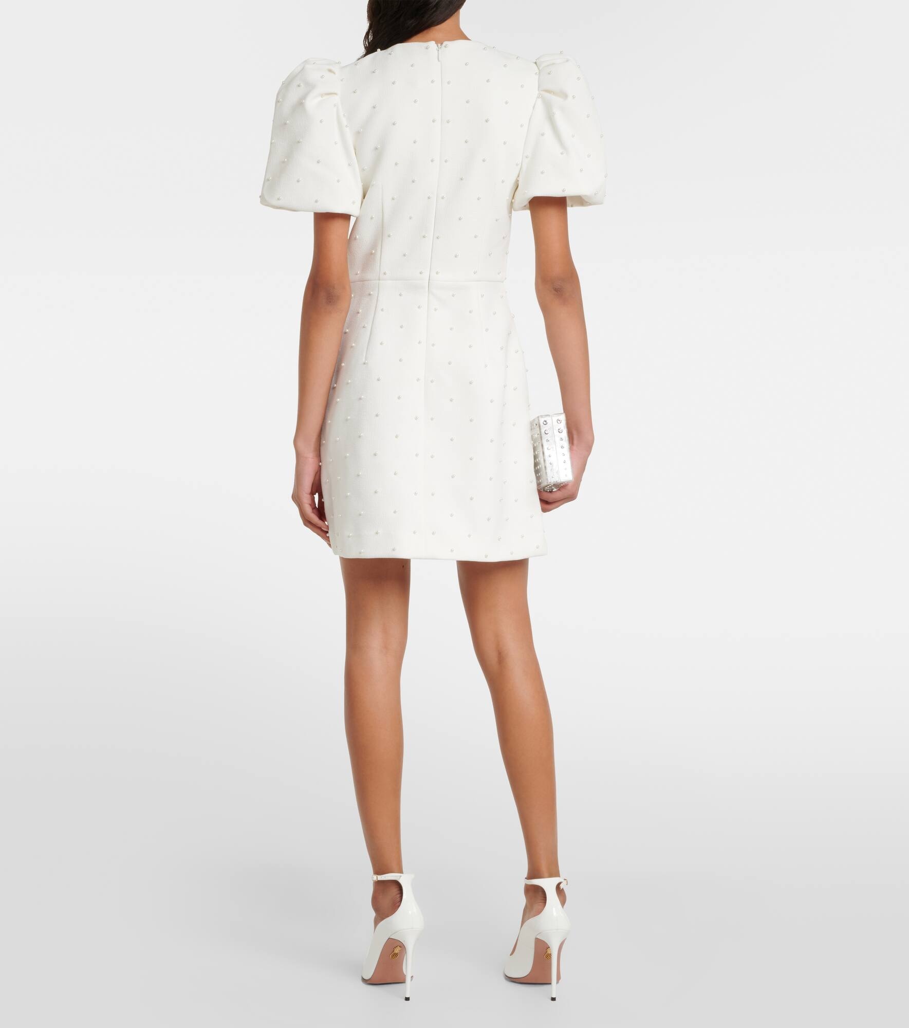 Bridal Ophelia bow-detail minidress - 3