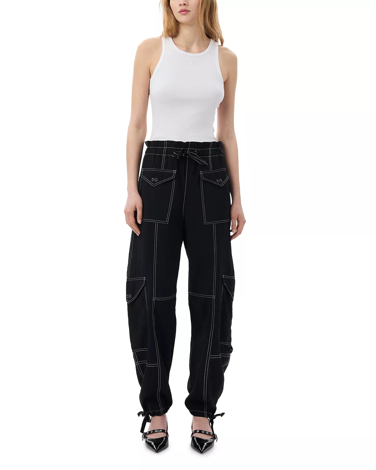 Drawstring Cargo Pants - 2
