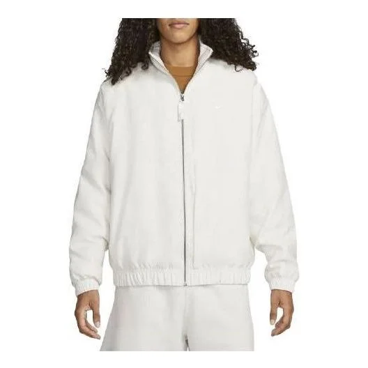 NikeLab Solo Swoosh Satin Bomber Jacket Asia Sizing 'Phantom White' DN1267-030 - 1