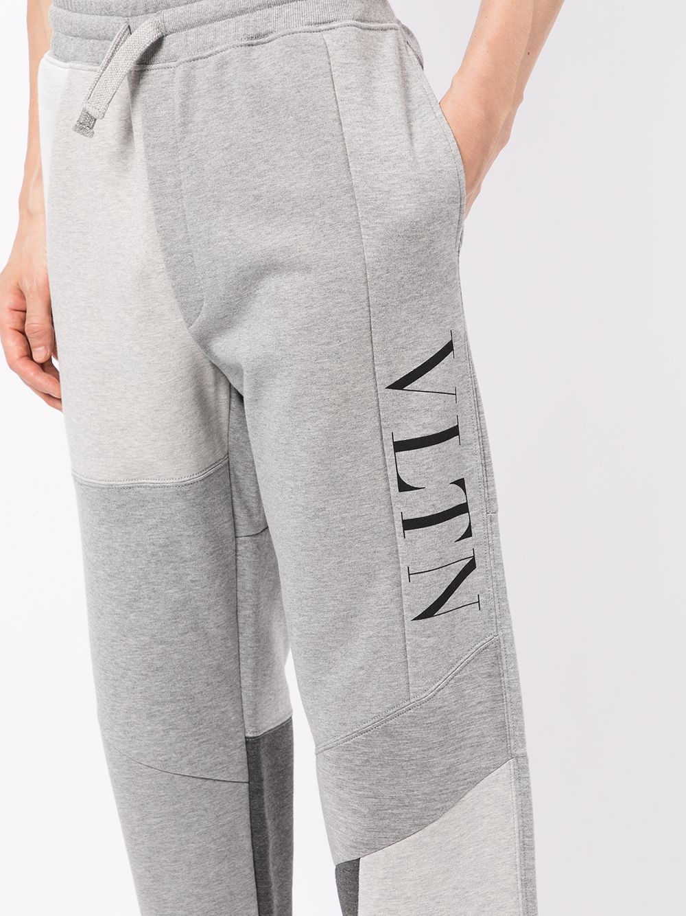 VLTN logo-print patchwork track pants - 5