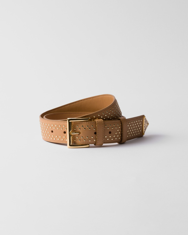 Leather belt with studs 1