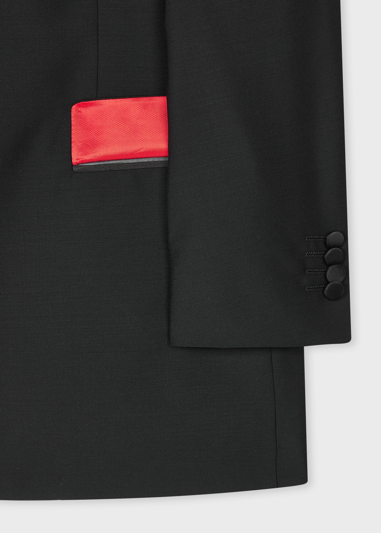 The Soho - Tailored-Fit Black Wool-Mohair Evening Blazer - 3