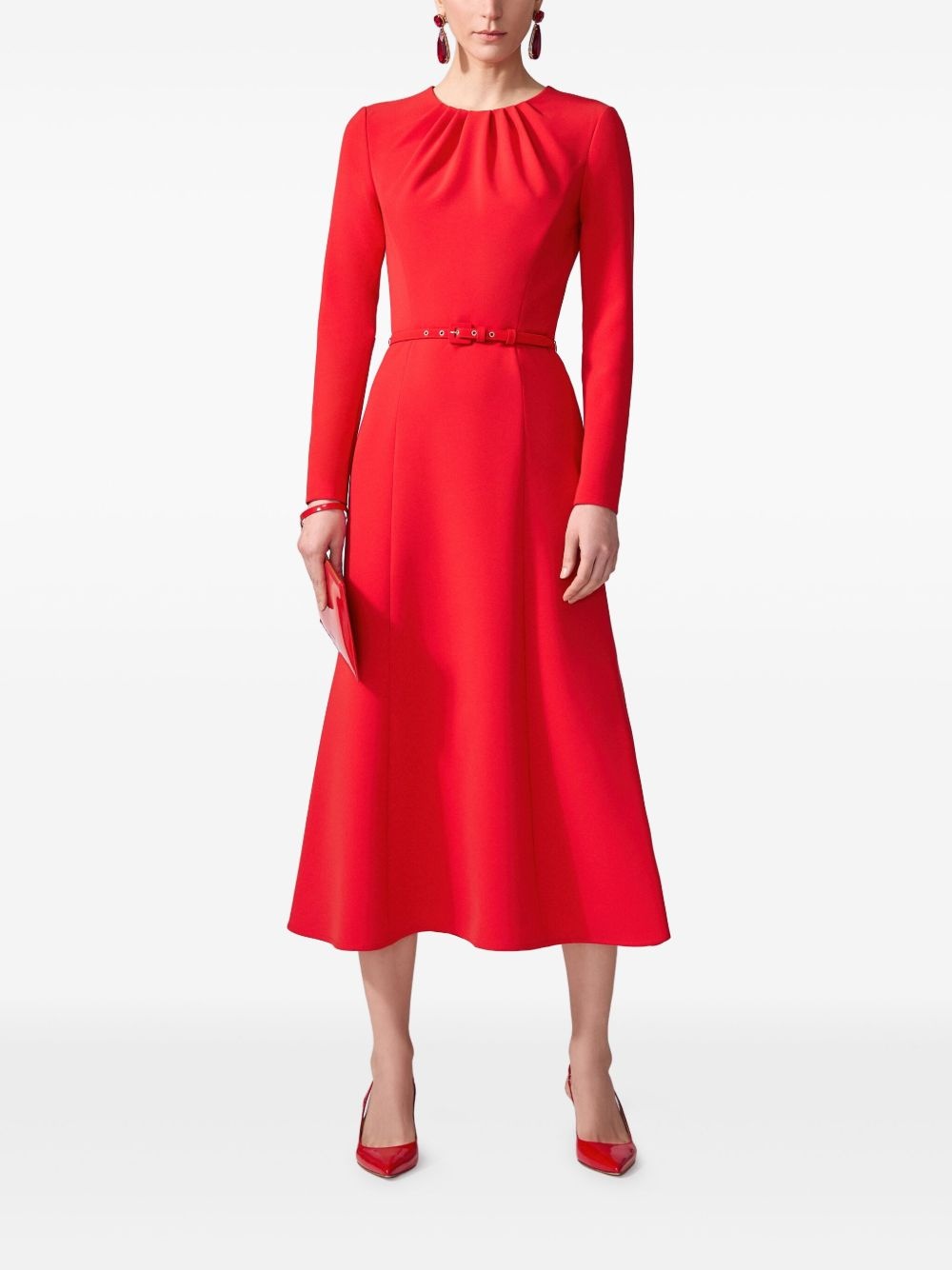 belted midi dress - 2