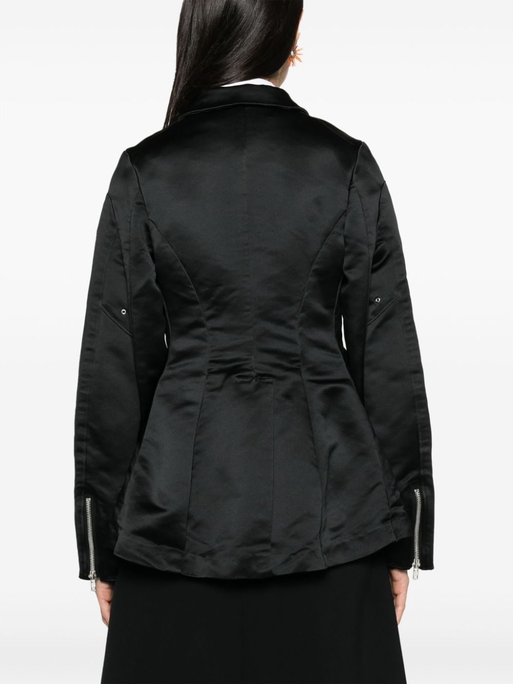corset-style satin jacket - 4