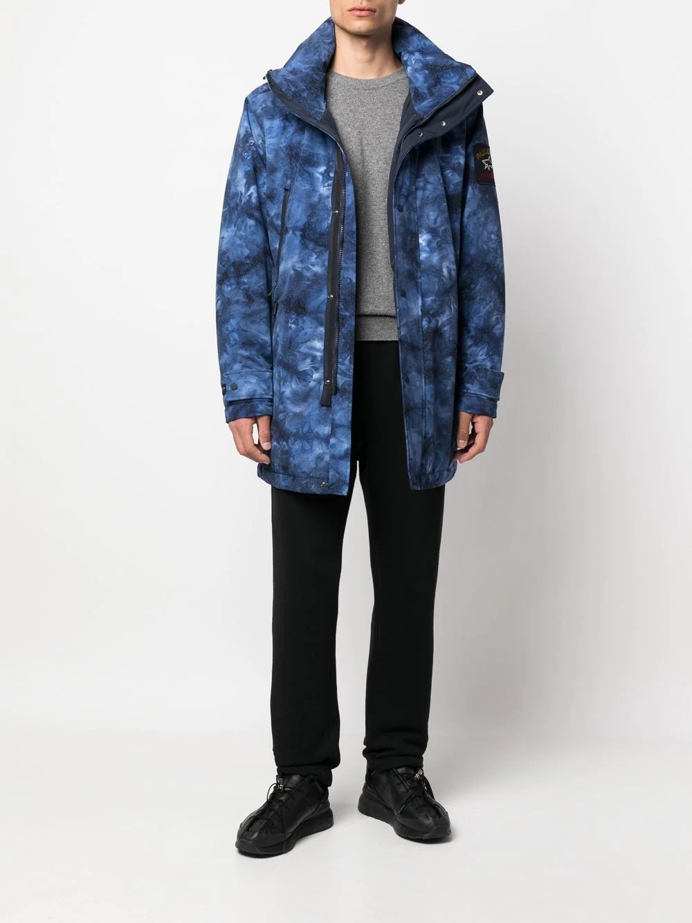 abstract-pattern print parka - 2