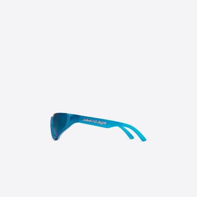 BALENCIAGA Xpander Rectangle Sunglasses  in Indigo outlook
