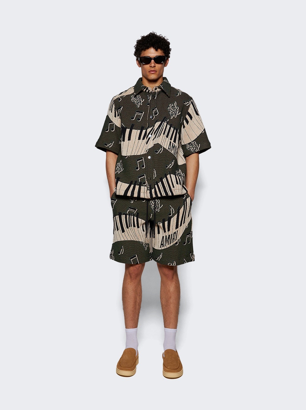 Piano Keys Tapestry Shirt Black - 5