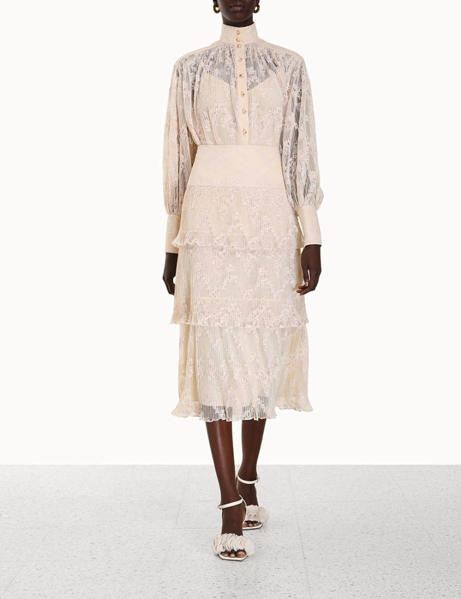 PLEATED LACE SKIRT - 2