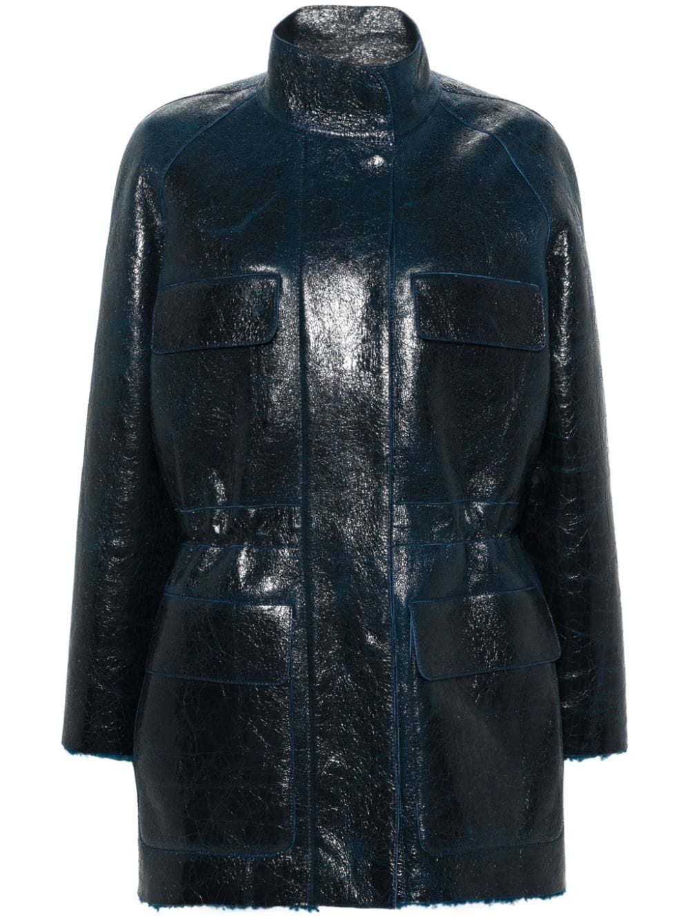 leather coat - 1