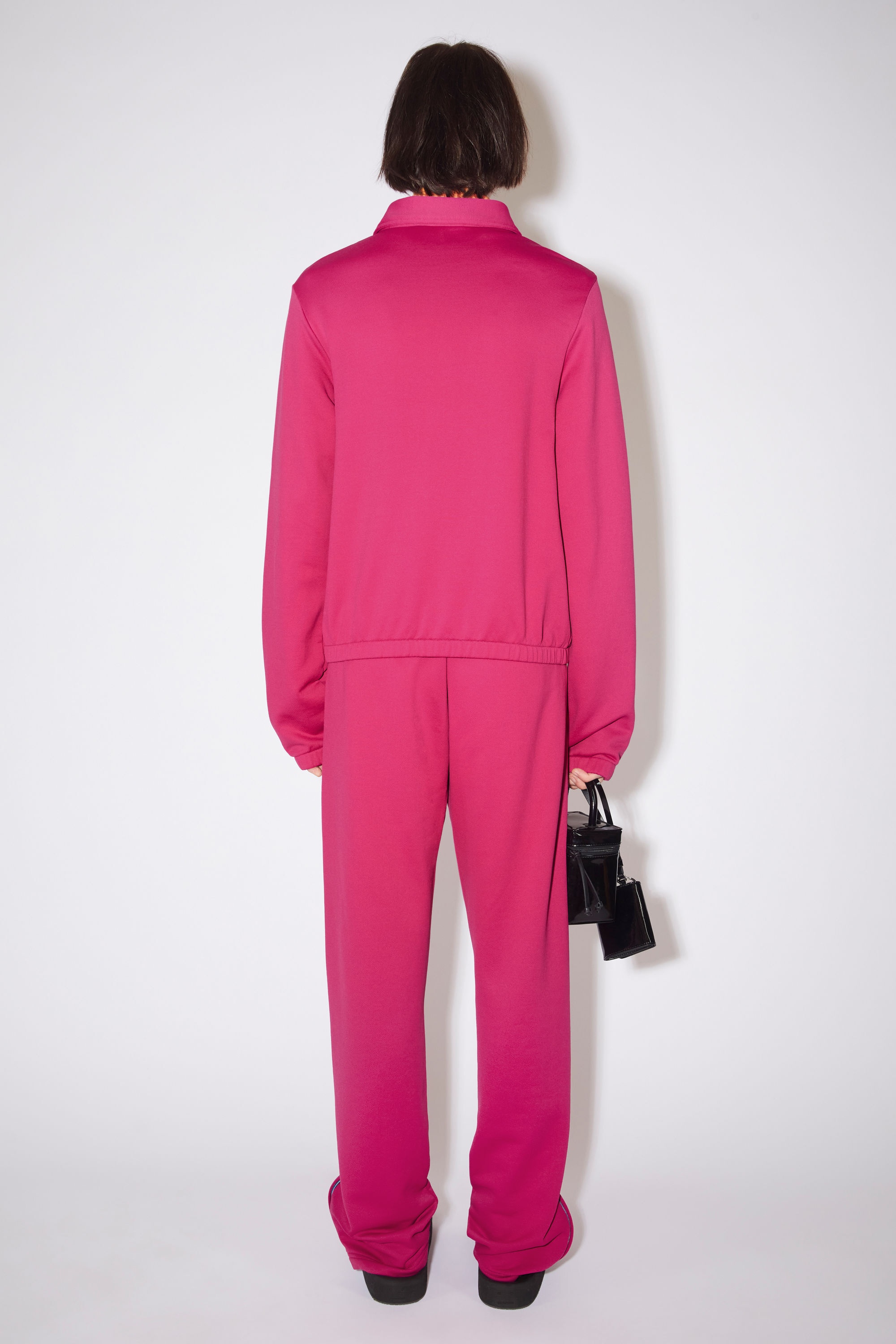 Tech jersey zippered sweater - Fuchsia pink - 3
