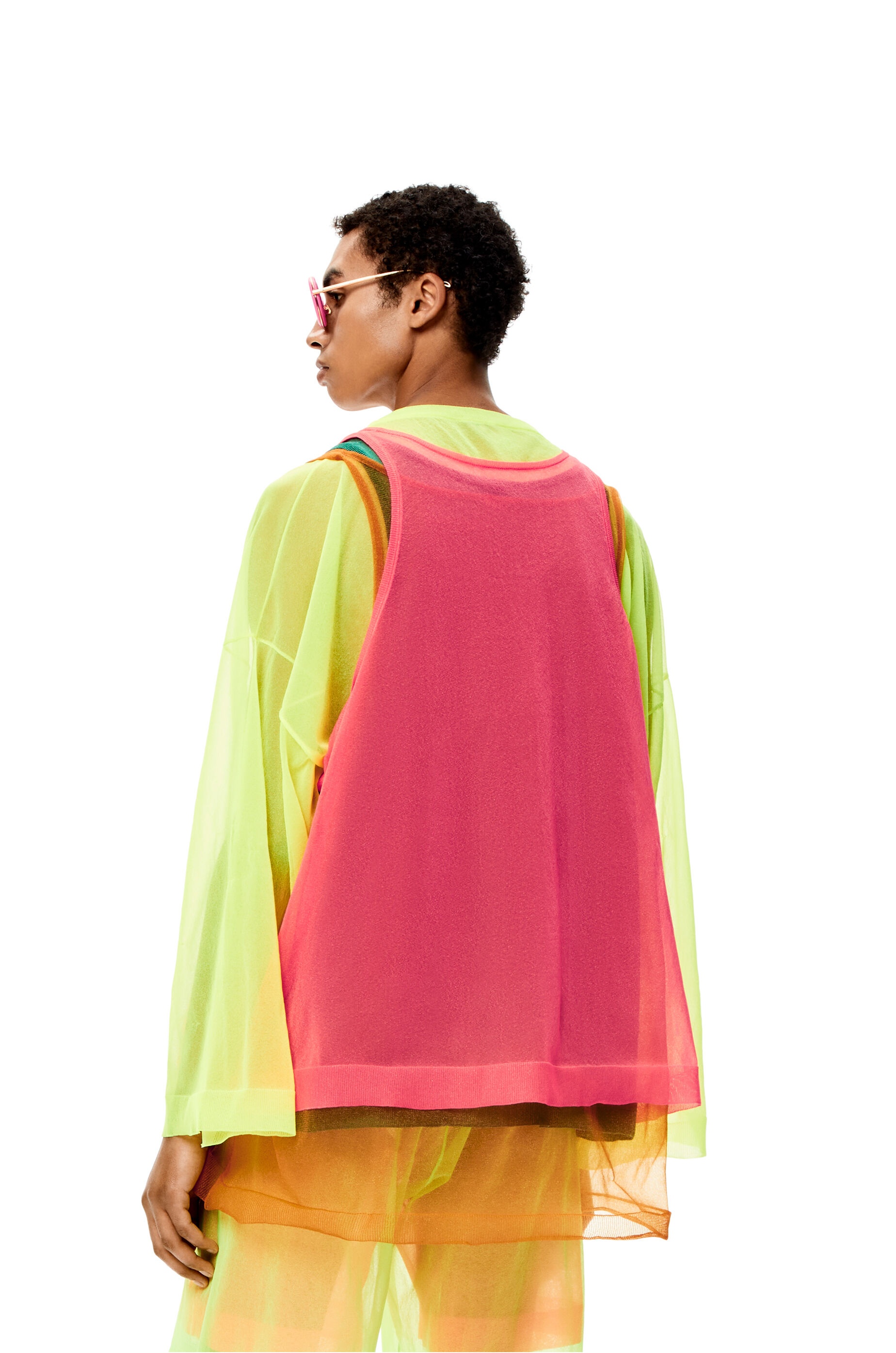 Layered lurex knit top - 4