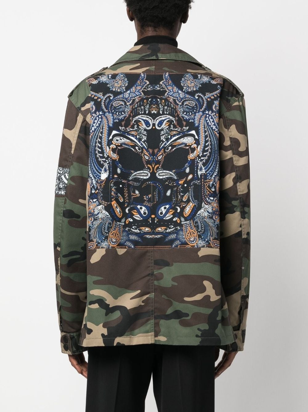 camouflage-print paisley-patch jacket - 4